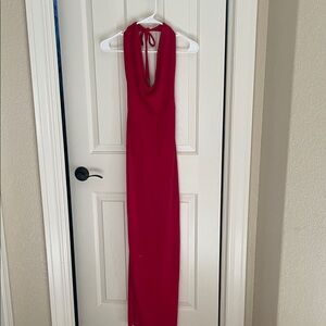 SHEIN Backless Red Maxi Dress